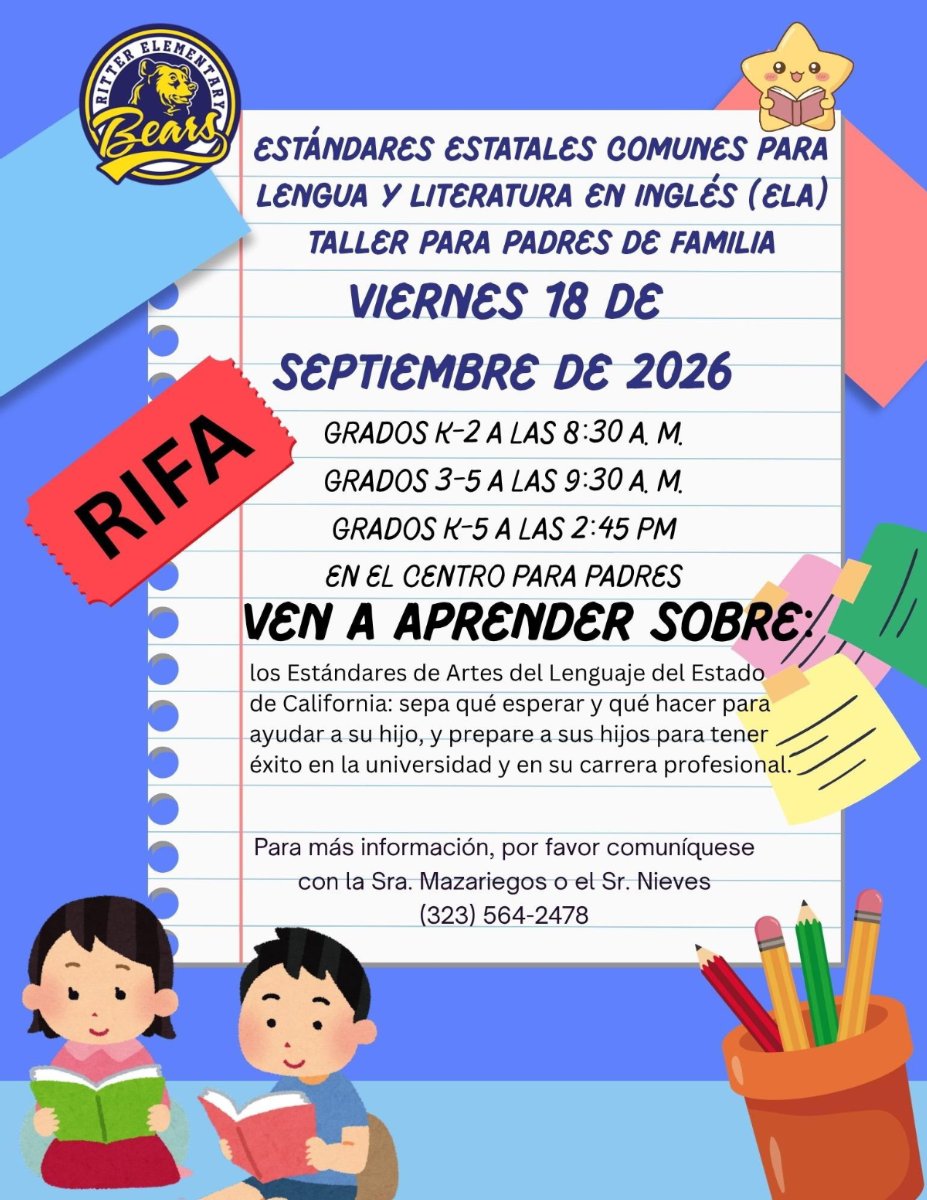 English Language Arts Parent Workshop 